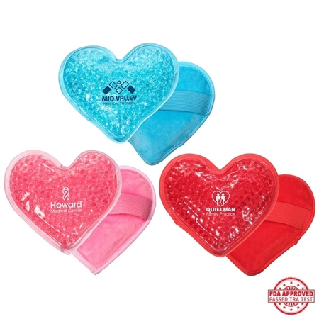 Picture of Custom Printed Plush Heart Hot/Cold Pack